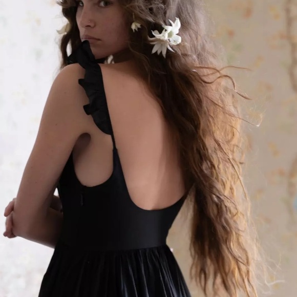 Selkie Caviar Penny Lane Black Maxi Sundress Sleeveless Scoop Neck NWOT - Picture 5 of 13